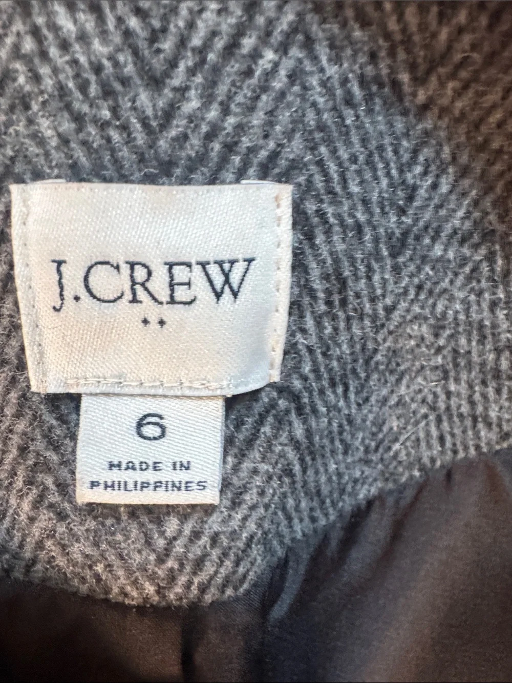 J. Crew Gray Collarless Cropped Wool-Blend Jacket